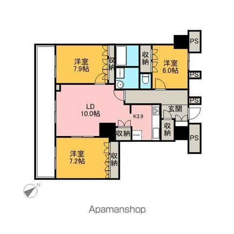 THE TOKYO TOWERS MIDTOWER(3LDK/25階)の間取り写真