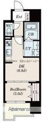 S-RESIDENCE六ツ門ABRイーストⅡ(1DK/2階)の間取り写真
