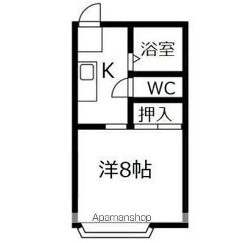 メゾンフレンド(1K/1階)の間取り写真