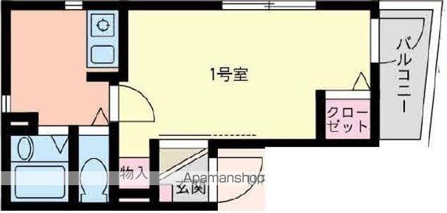 リーヴェルポート横浜南太田(1K/2階)の間取り写真