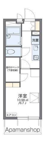 レオパレスTWOビレッジ(1K/2階)の間取り写真