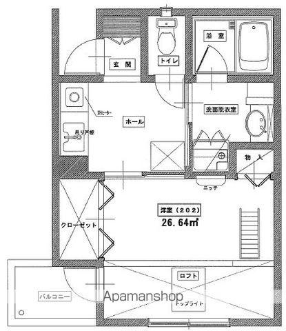 ユーイン上土(1DK/2階)の間取り写真