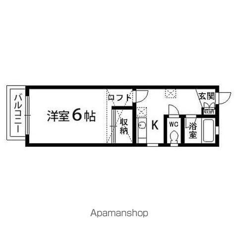 カーサM&M39(1K/2階)の間取り写真