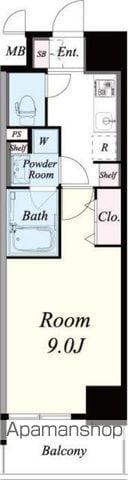 FUTURE宿院(1K/2階)の間取り写真