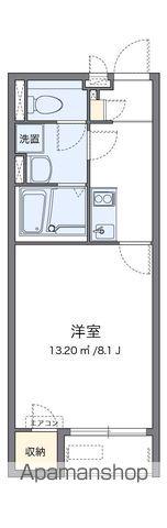 クレイノプルメリア(1K/1階)の間取り写真