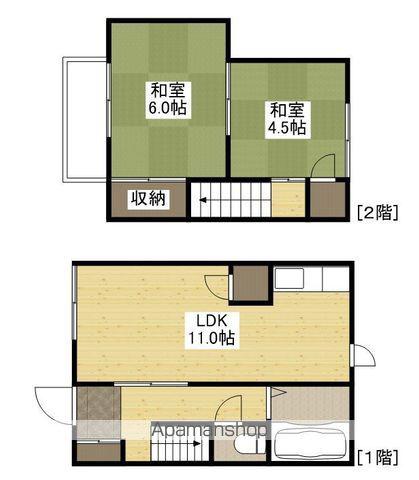広島電鉄皆実線 南区役所前駅 徒歩18分 2階建 築42年(2LDK/1階)の間取り写真