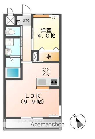 エンプレスⅠ(1LDK/1階)の間取り写真