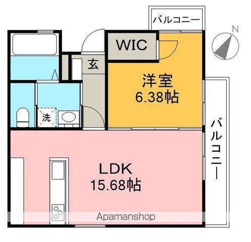 PROUD秦南(1LDK/1階)の間取り写真