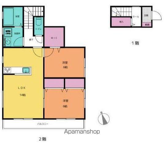 エテルノ(2LDK/2階)の間取り写真