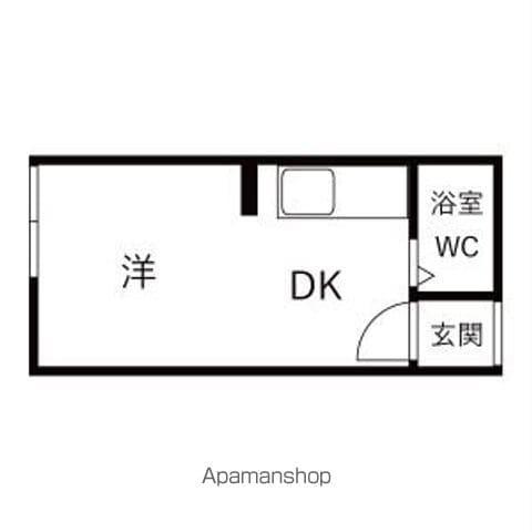 ブランドニース1(1DK/3階)の間取り写真