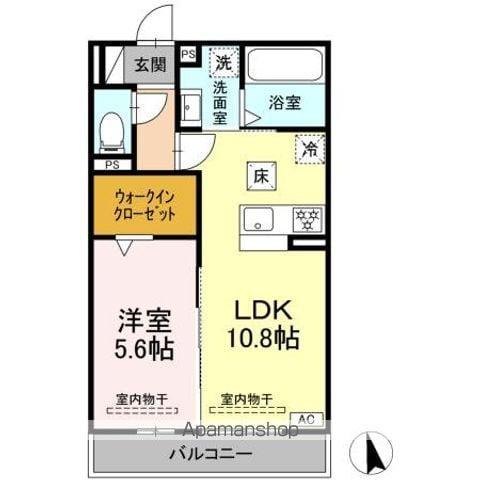 シリウス(1LDK/1階)の間取り写真