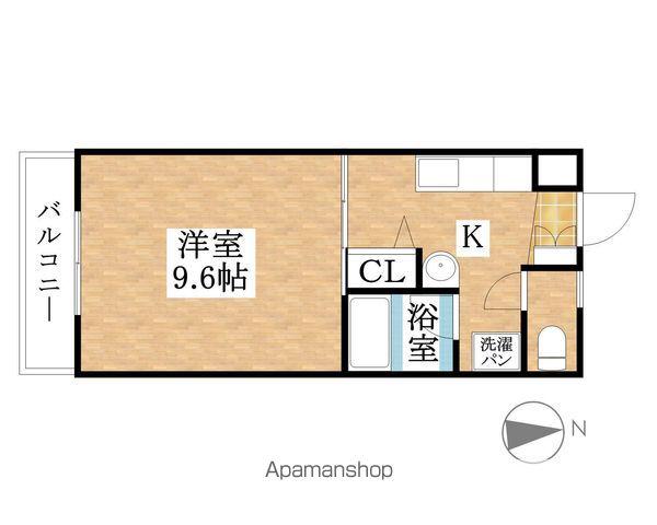 プレシオⅡ(1K/3階)の間取り写真