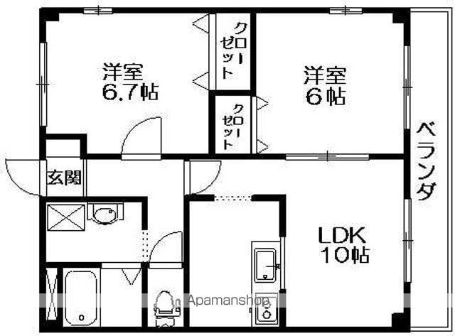 バローゼ8(2LDK/1階)の間取り写真