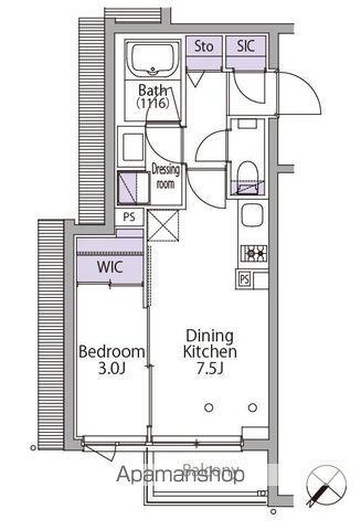 イプセ代々木レジデンス(1DK/5階)の間取り写真