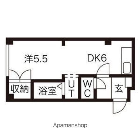 セサミハウス麻生(1DK/3階)の間取り写真
