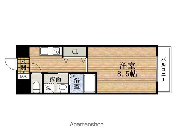メゾンデノムラSHIMANOUCHI(1K/2階)の間取り写真