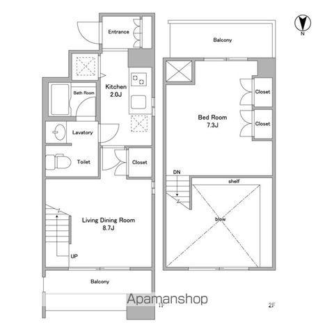 アプリーレ久屋大通公園(1LDK/13階)の間取り写真