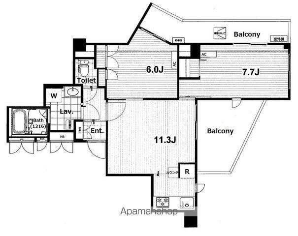 セルベコート立川 7階階 間取り