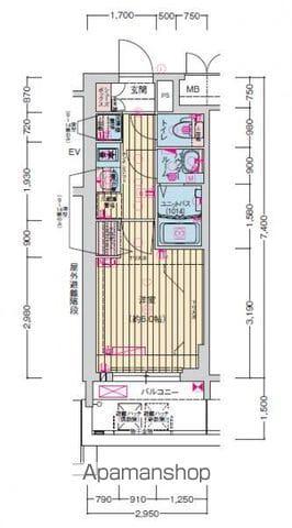 プレサンス名古屋幅下ファビュラス(1K/13階)の間取り写真