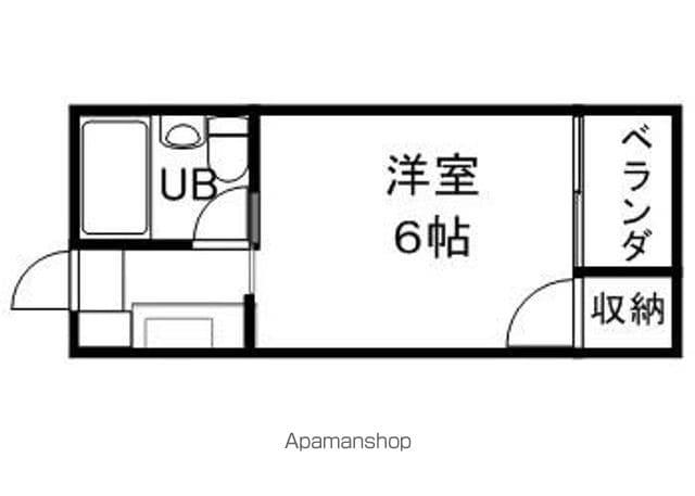 ミワハイツ(1K/1階)の間取り写真