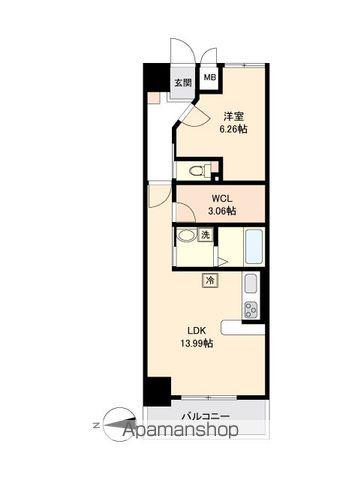 ファインブルーム新栄(1LDK/6階)の間取り写真