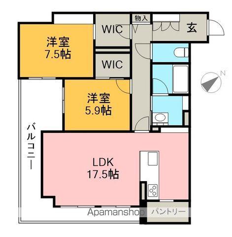 ベレオガーデンズ MIWA(2LDK/2階)の間取り写真