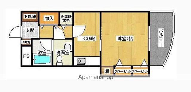 サンクレスト東雲(1K/4階)の間取り写真