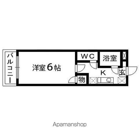 アクティブパレス百合ヶ丘D1(1K/1階)の間取り写真