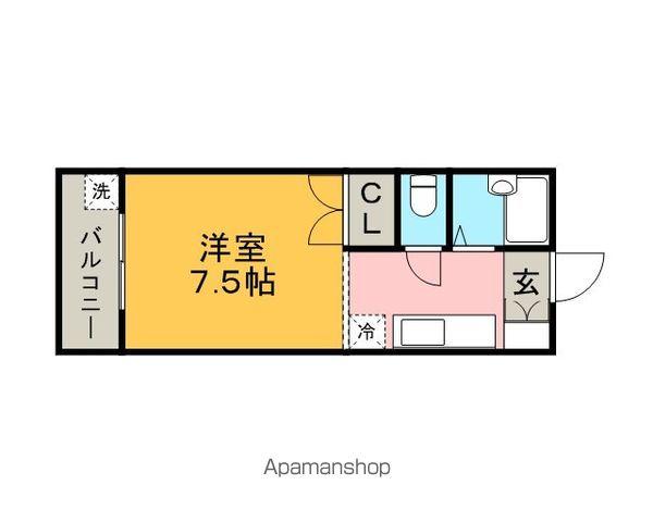 エトランゼ4(1K/2階)の間取り写真
