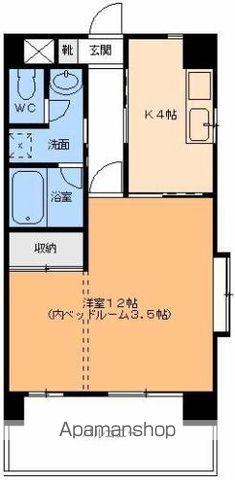 パークハイツコミセン前(1K/11階)の間取り写真