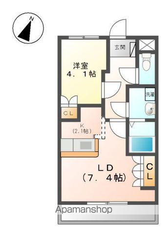 わかくさハイツ西可児(1LDK/2階)の間取り写真