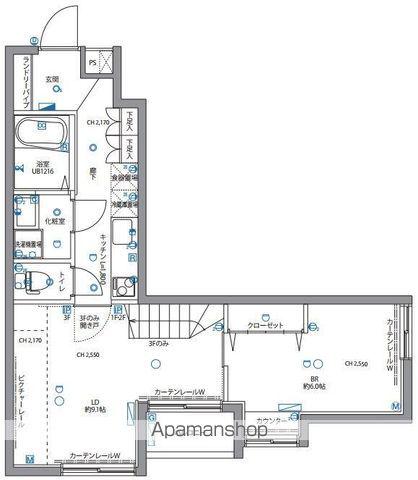 スペリオール白金台(2K/3階)の間取り写真