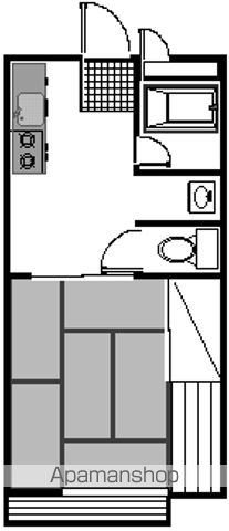 パナヴィレッジ エッグ E(1DK/1階)の間取り写真