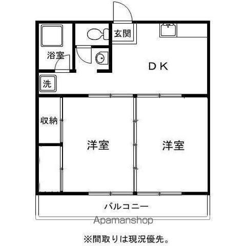 あさひハウス(1DK/1階)の間取り写真