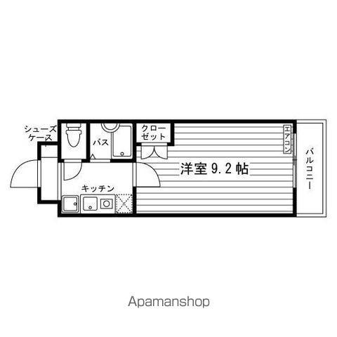 グッドライフ南草津Ⅱ(1K/2階)の間取り写真