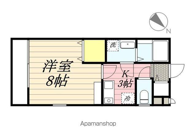 INFOGLIA AXIS(1K/1階)の間取り写真