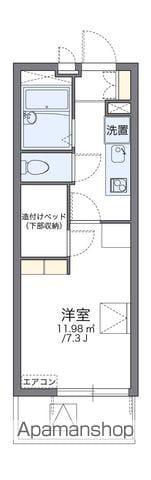 レオパレス湊御殿(1K/3階)の間取り写真