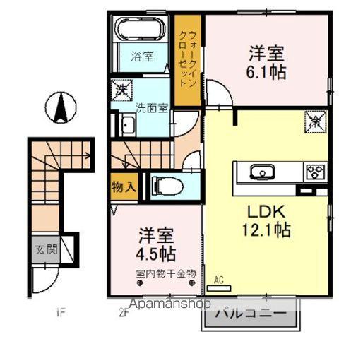 サルース(2LDK/2階)の間取り写真