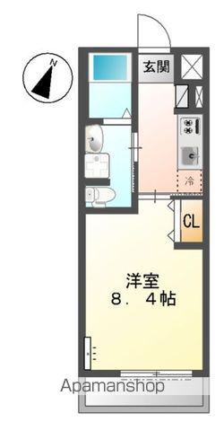リバーストーン(1K/1階)の間取り写真