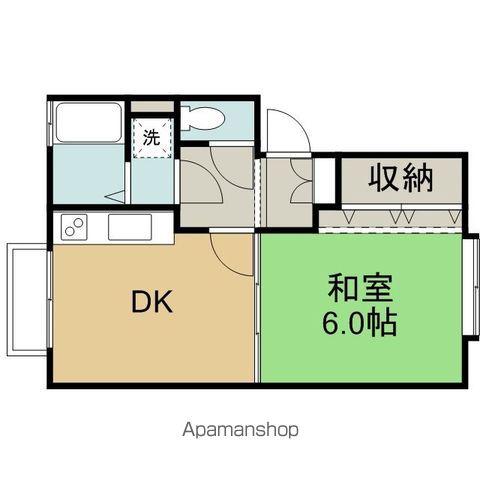 ピュアハウス(1DK/2階)の間取り写真