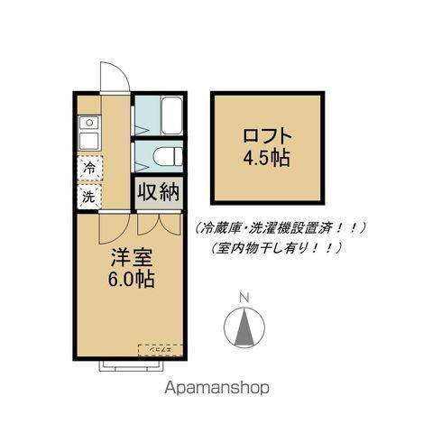 シューフルールⅠ(1K/2階)の間取り写真