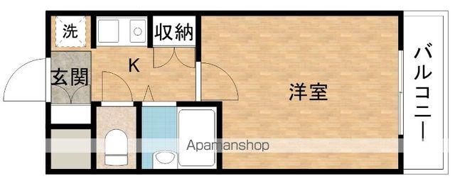 アネーロ羽倉崎Ⅰ(1K/2階)の間取り写真