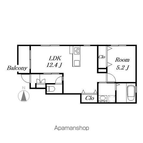 CHARMANT(1LDK/1階)の間取り写真