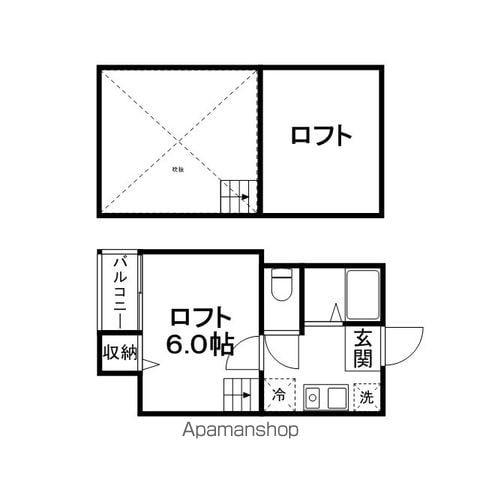 グレイス県庁(1K/2階)の間取り写真