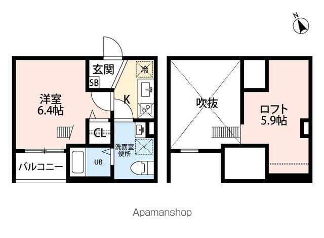 ヒラソル守山(1K/1階)の間取り写真