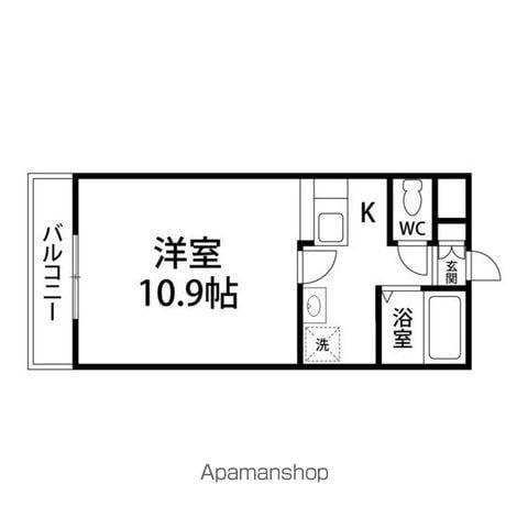 ベルトピア仙台14(1K/2階)の間取り写真