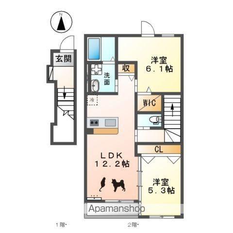 AG タウン(2LDK/2階)の間取り写真