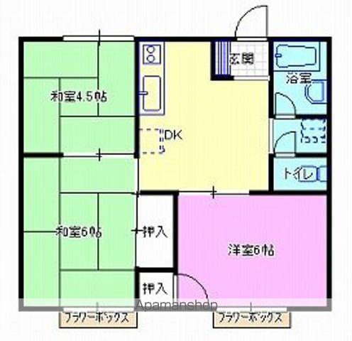 サングレースA(3DK/2階)の間取り写真