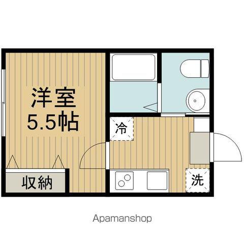 ハーミットクラブハウス高円寺 フラット(1K/2階)の間取り写真