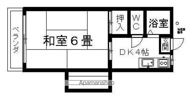 新南部フラワー(1DK/1階)の間取り写真